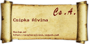 Csipka Alvina névjegykártya